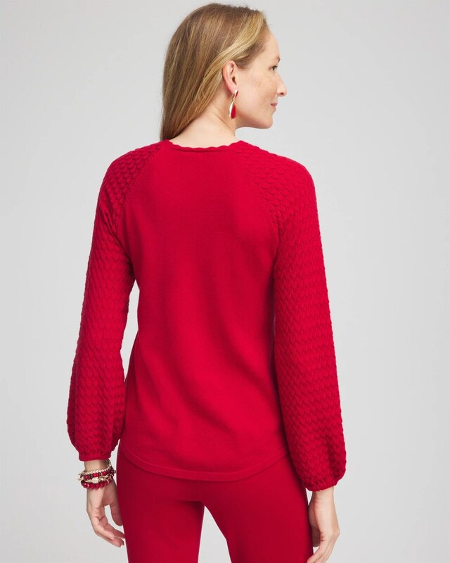 Raglan Sleeve Pullover Sweater - image 3